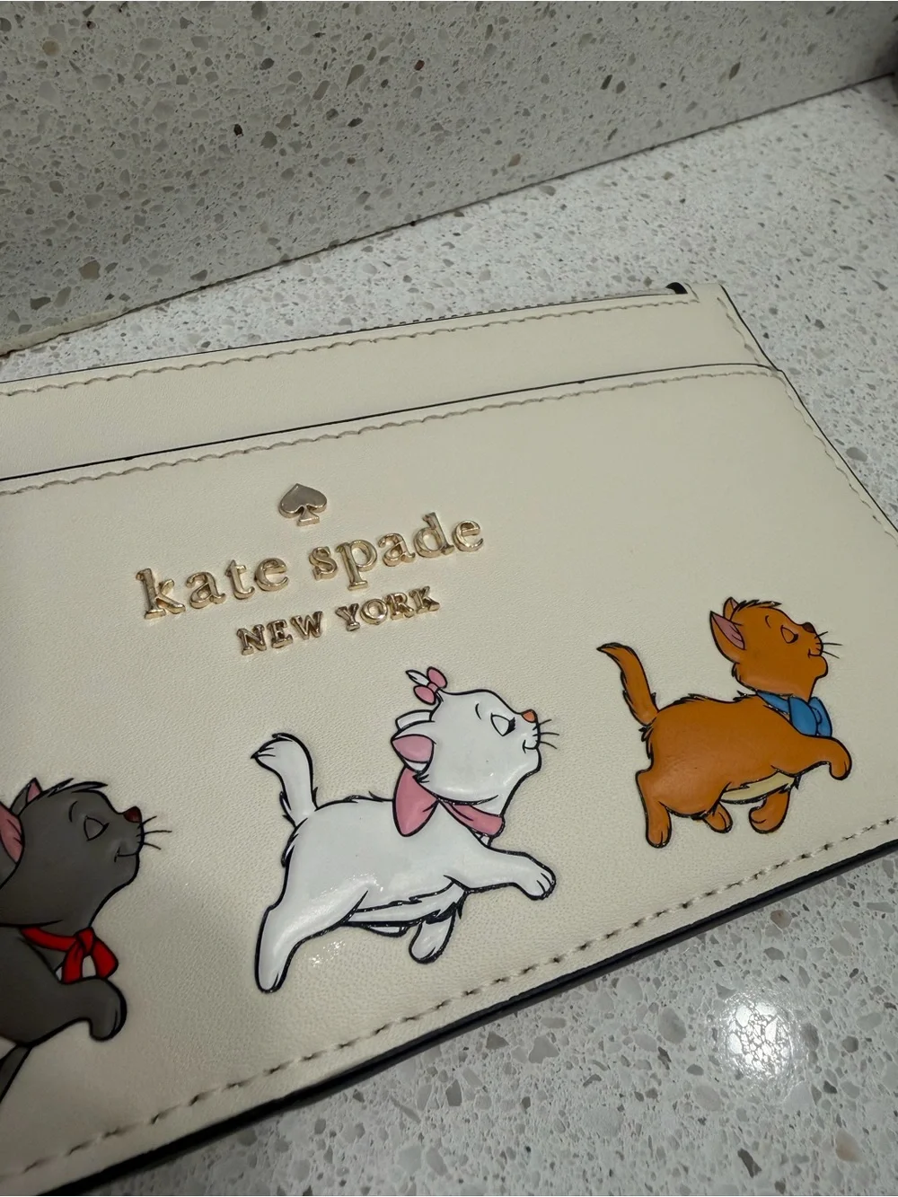 Kate Spade Disney Aristocats Marie Card Wallet Case Excellent